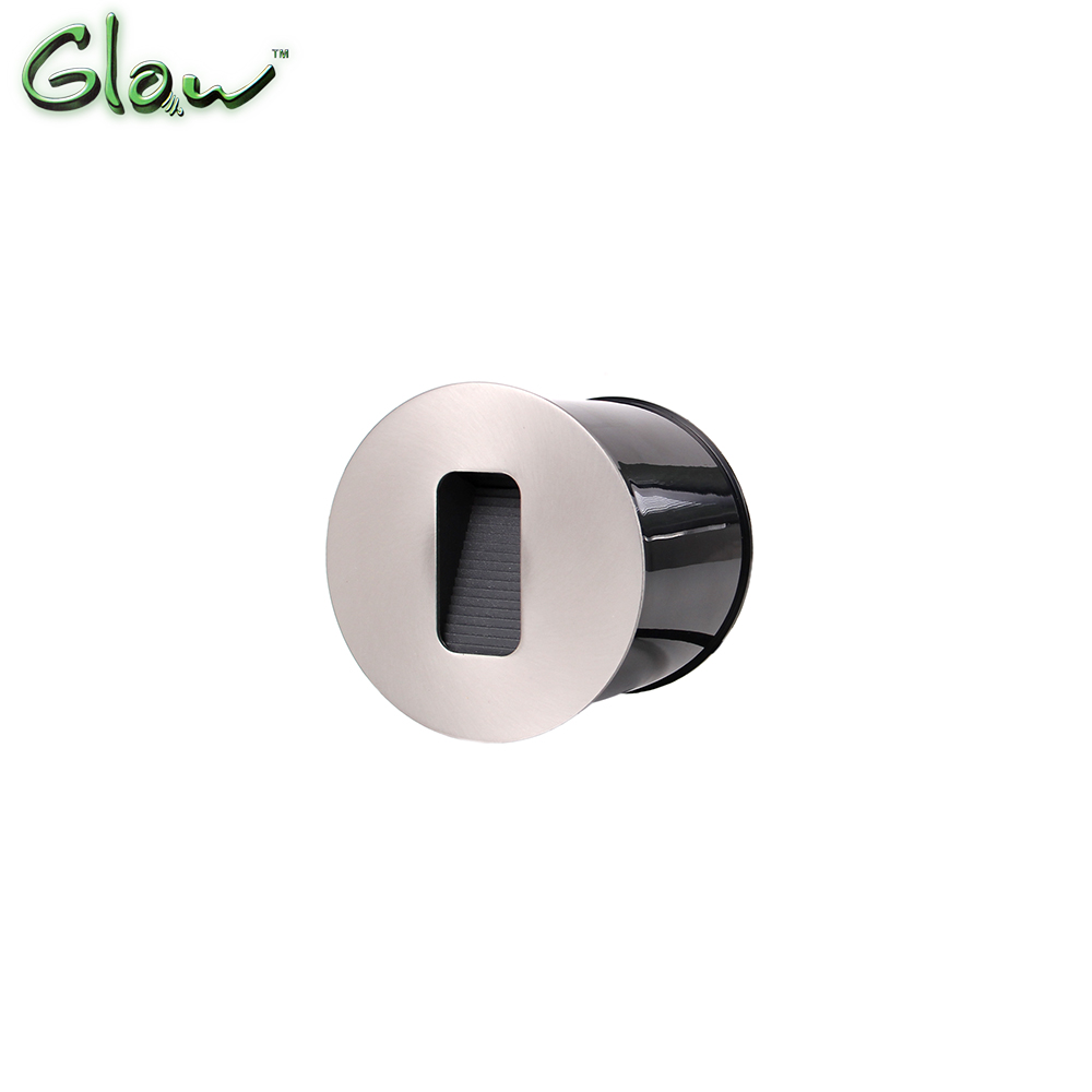 LED Light Basement | Round | 220V AC 3W | 95mm | Warm White | Silver Frame | Glow