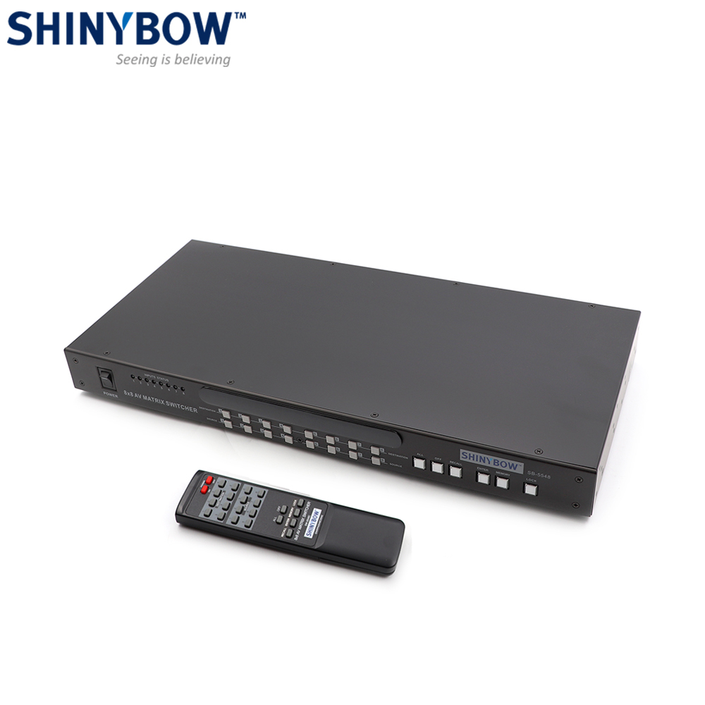 Audio Video Matrix | Switcher | 3-RCA | 8x - 8x | Shinybow 