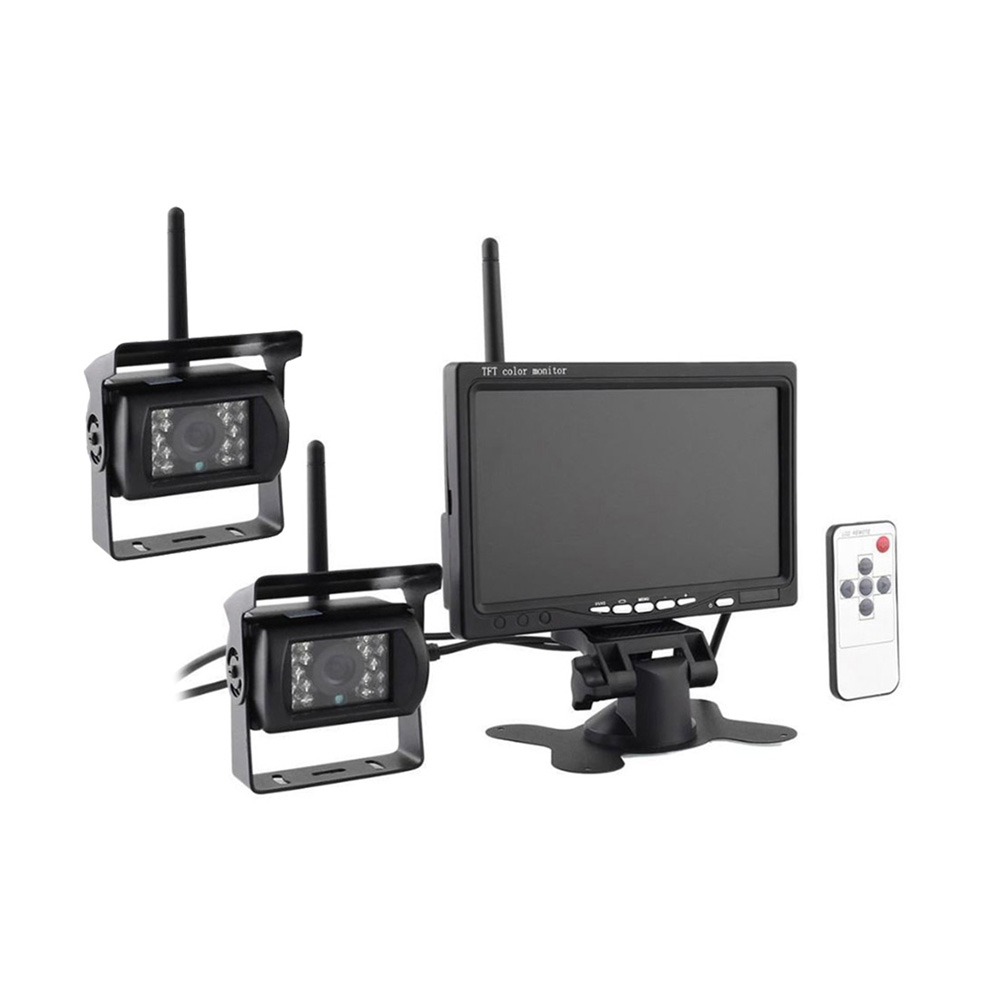 Car LCD Monitor | On-Dash | 7" | RearView Camera x2