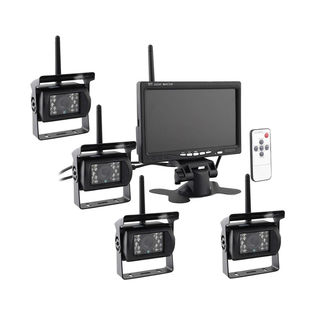 Car LCD Monitor | On-Dash | 7" | RearView Camera x4