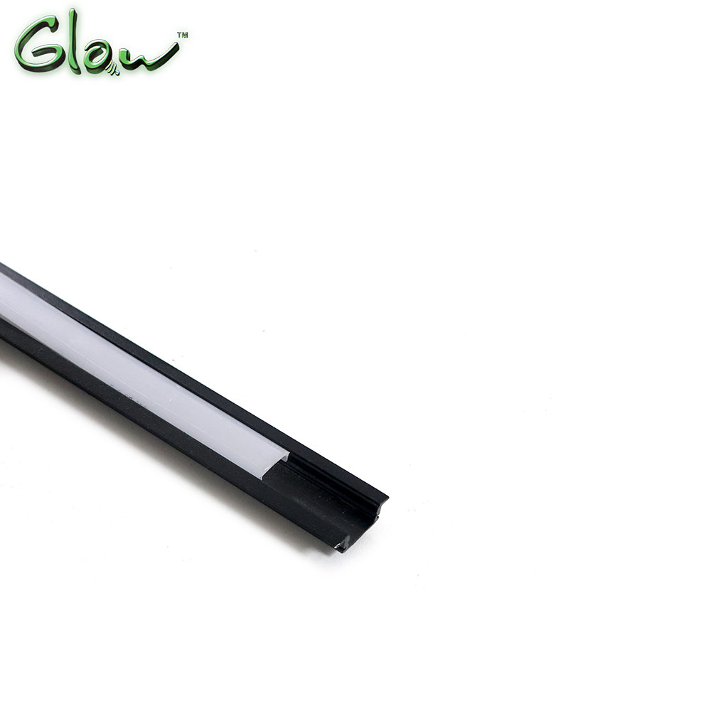 LED Strip Aluminum Profile | AC193 | 3M | Black | Glow