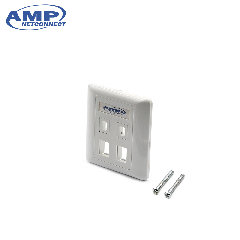 Face Plate | Network | 2x Out | AMP | Two Optical Ports