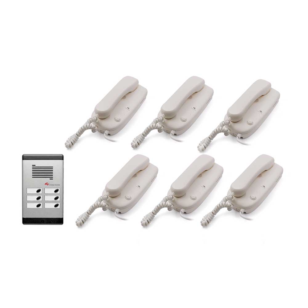 Interphone System | Hyundai | Panel | HDR-206MS & Handset 6Pcs
