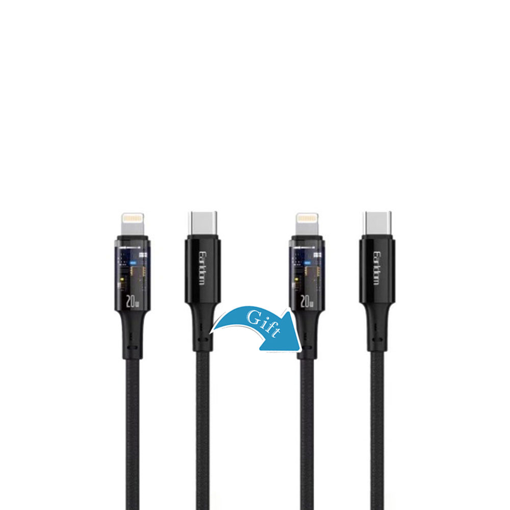 Mobile Cable | Data & Charging | USB-C - Lightning | Earldom 1M (2Pcs)
