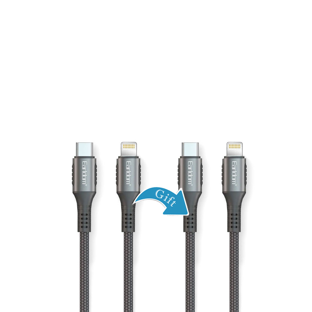 Mobile Cable | Data & Charging | USB-C - Lightning | Earldom 2M (2Pcs)