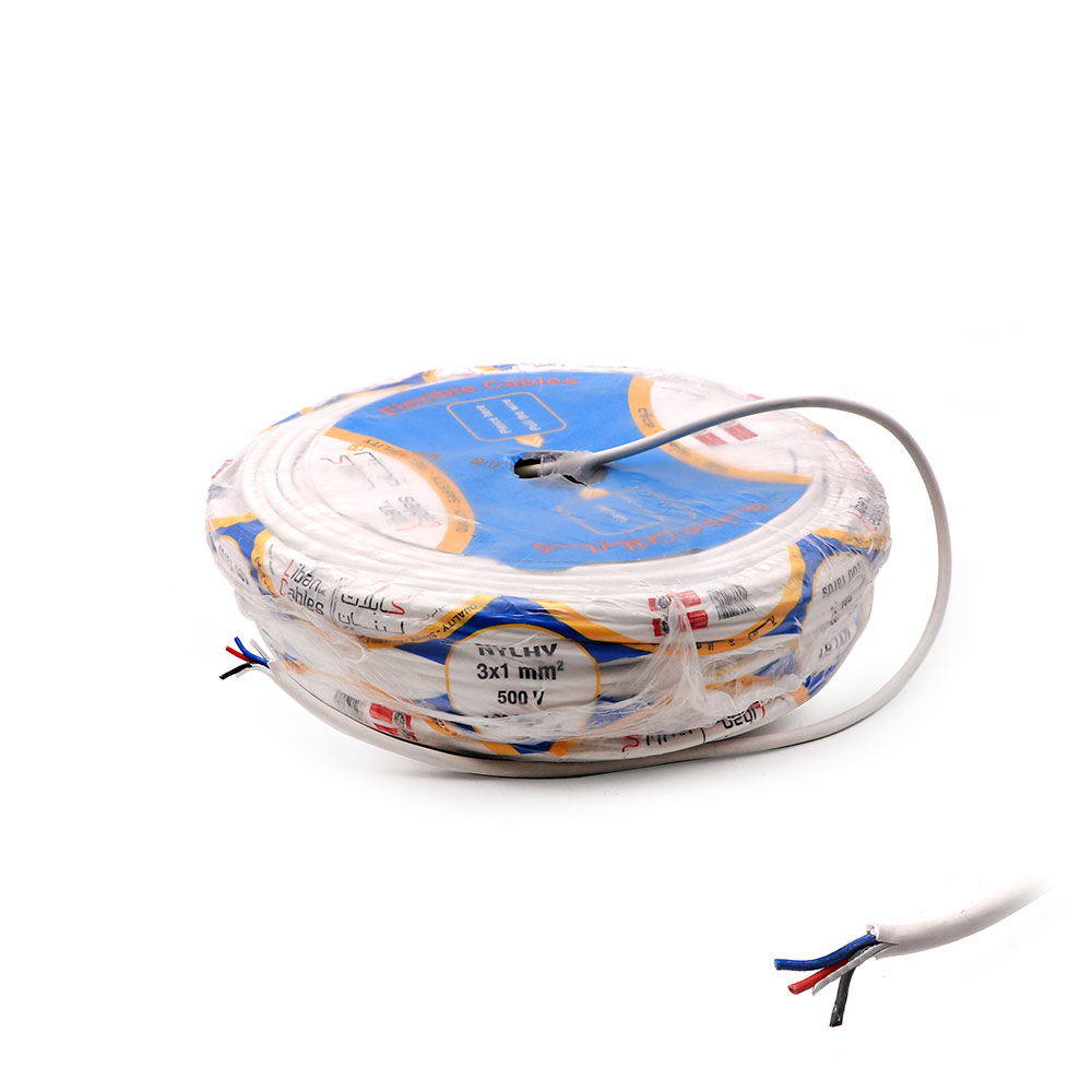 Insulated Wire Cable | 3x1.00mm | 91M | White | Liban Cables