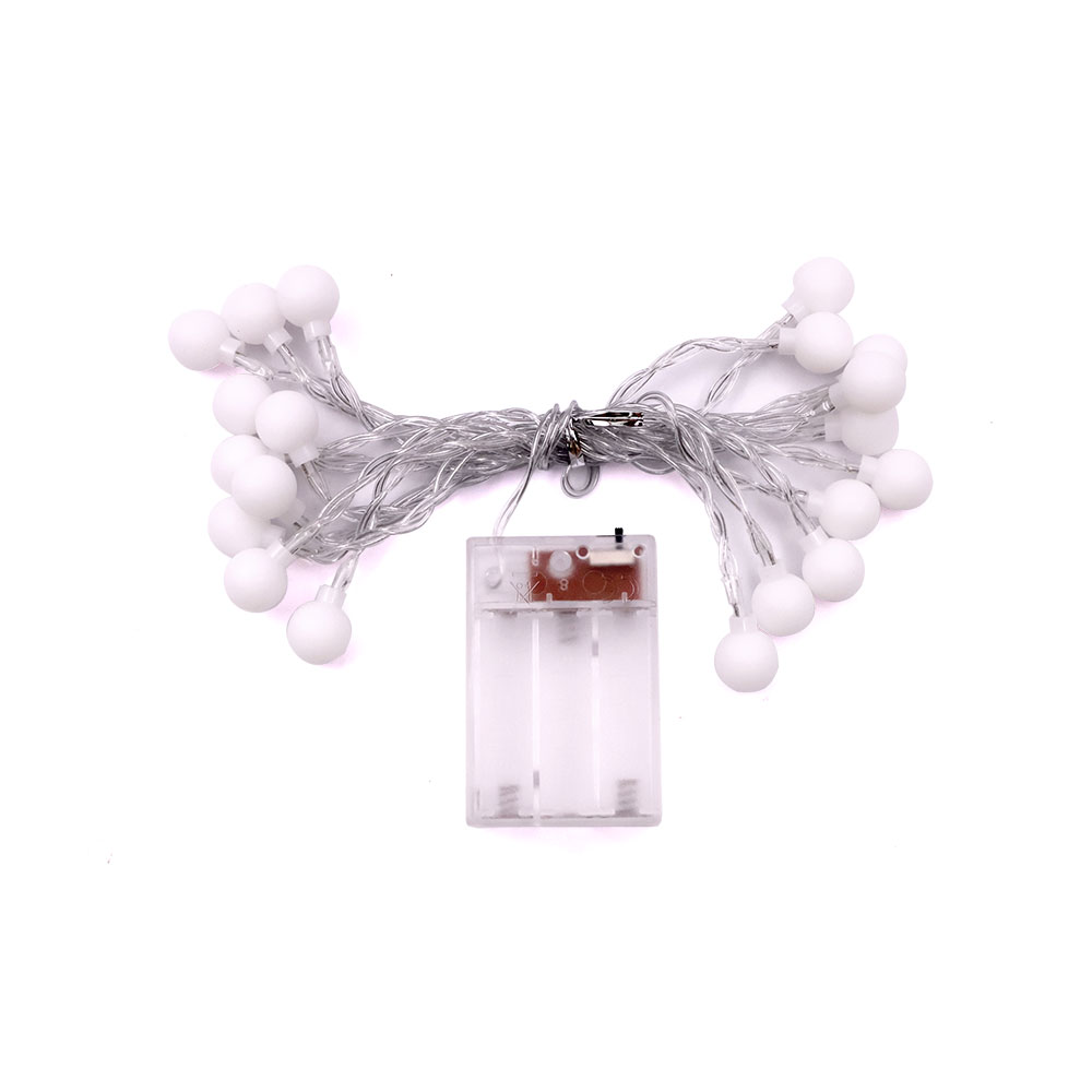 LED Fairy Light | DC Battery | Frosty Ball | Warm White | 3M
