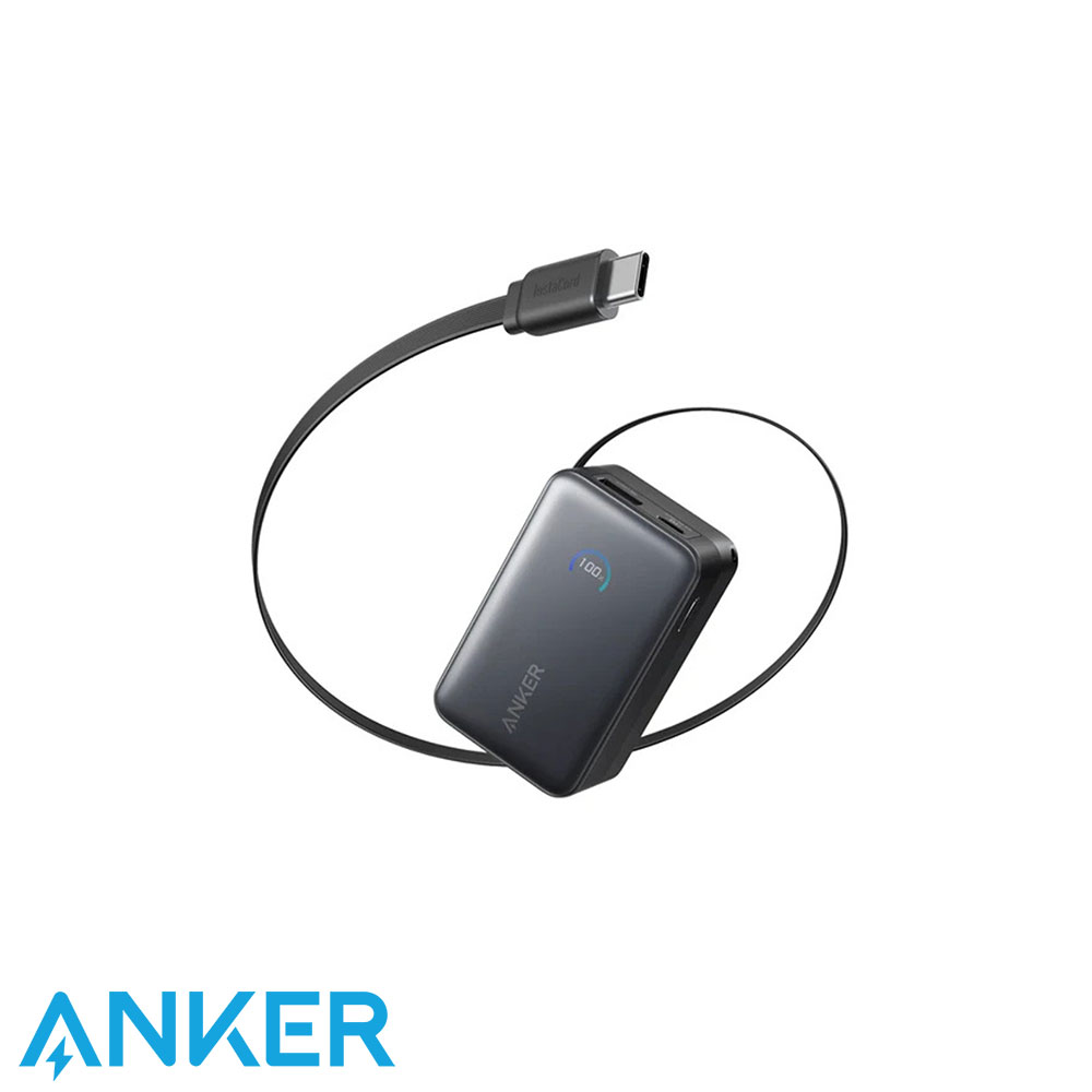 Anker Nano Power Bank (10K, 45W, Built-In Retractable USB-C Cable)