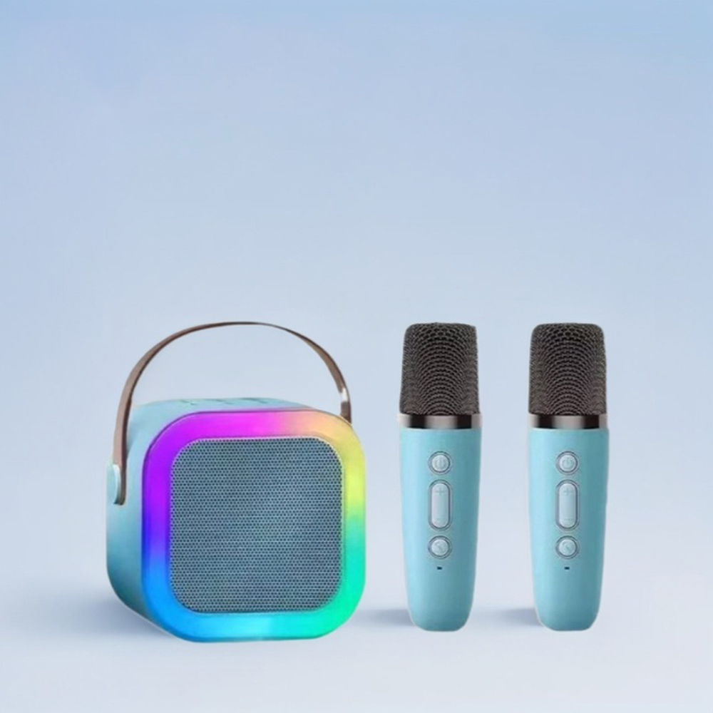 KIDS KARAOKE SPEAKER 2xWIRELESS MIC BLUE