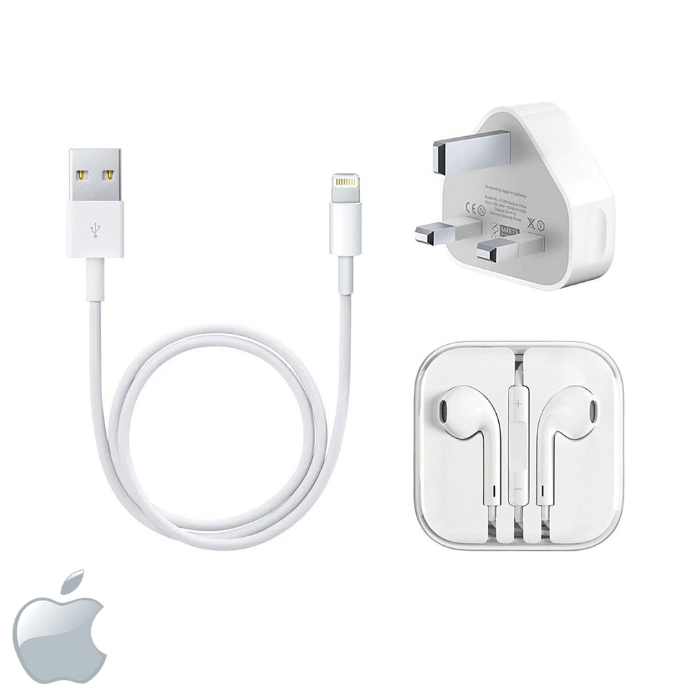 TRAVEL CHARGE APPLE LIGHTNING + EARPHONES WIRED 3.5MM ORG