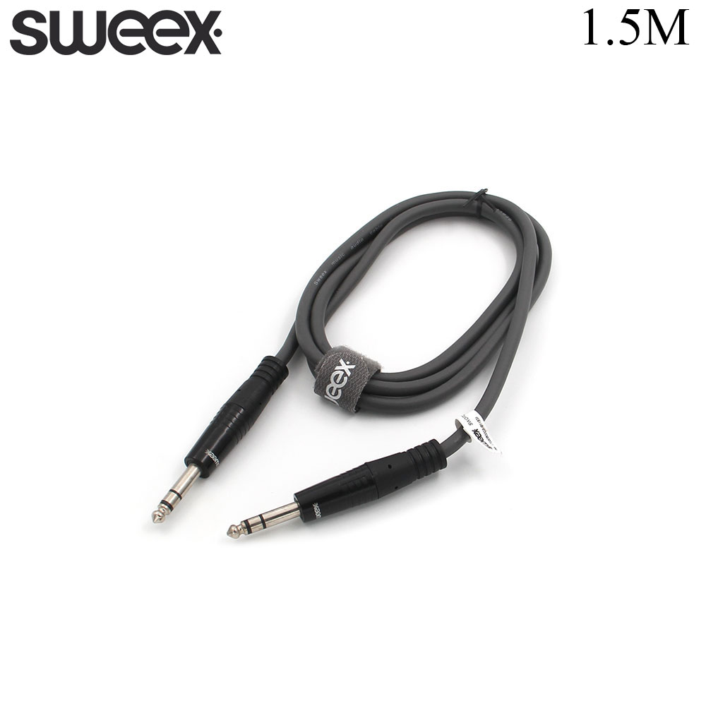Audio Cable | Jack Stereo 6.3mm | Male - Male | 1.5M | Sweex 