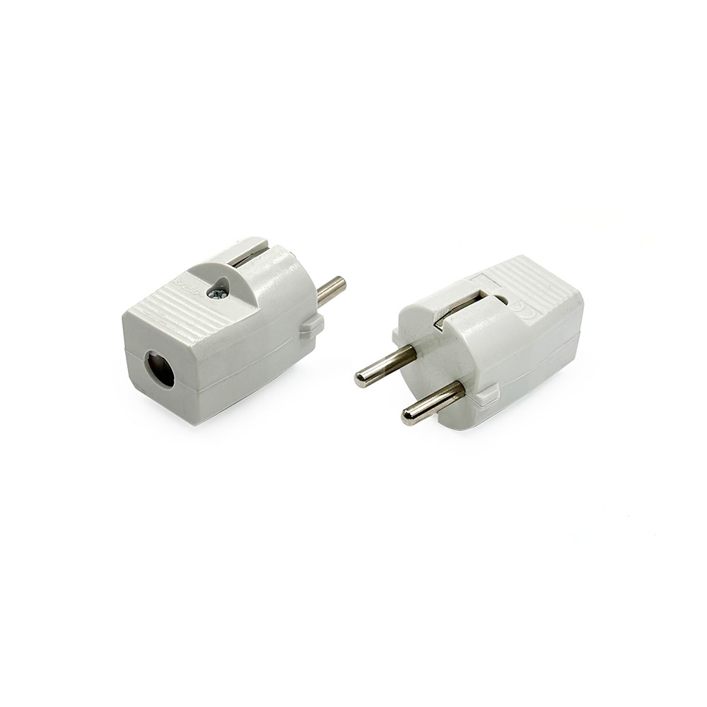 Electric Plug | EU | Male | 4.8mm | 10A | White